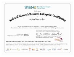 Alpha Source WBENC certification
